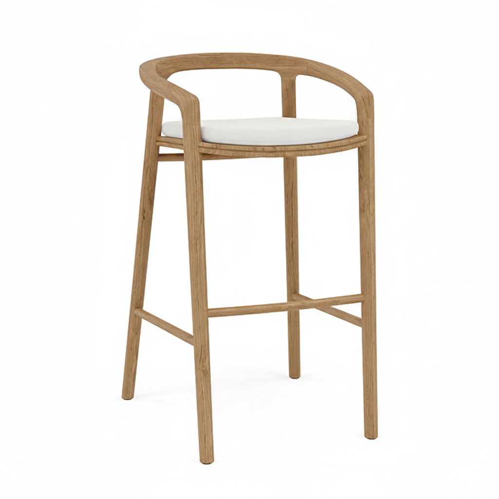 Manutti Solid Barstool With Back