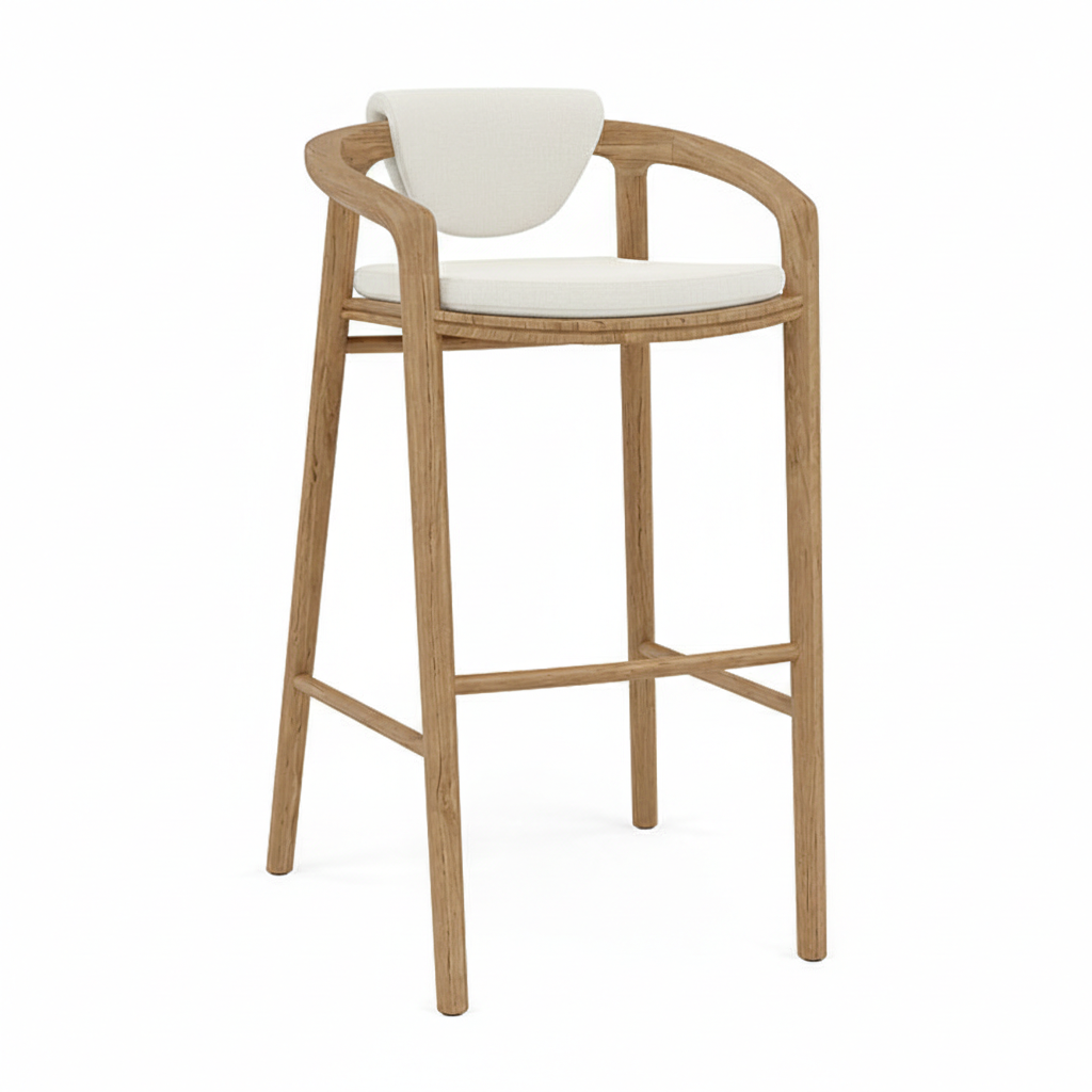 Manutti Solid Barstool With Back