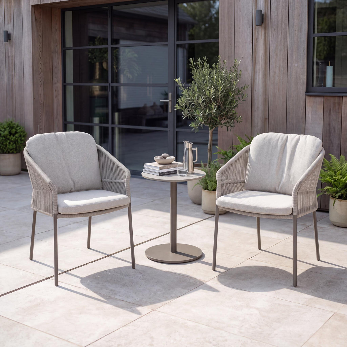 4 Seasons Outdoor Florence 2 Seat CPT60cm Round Ceramic Bistro Table