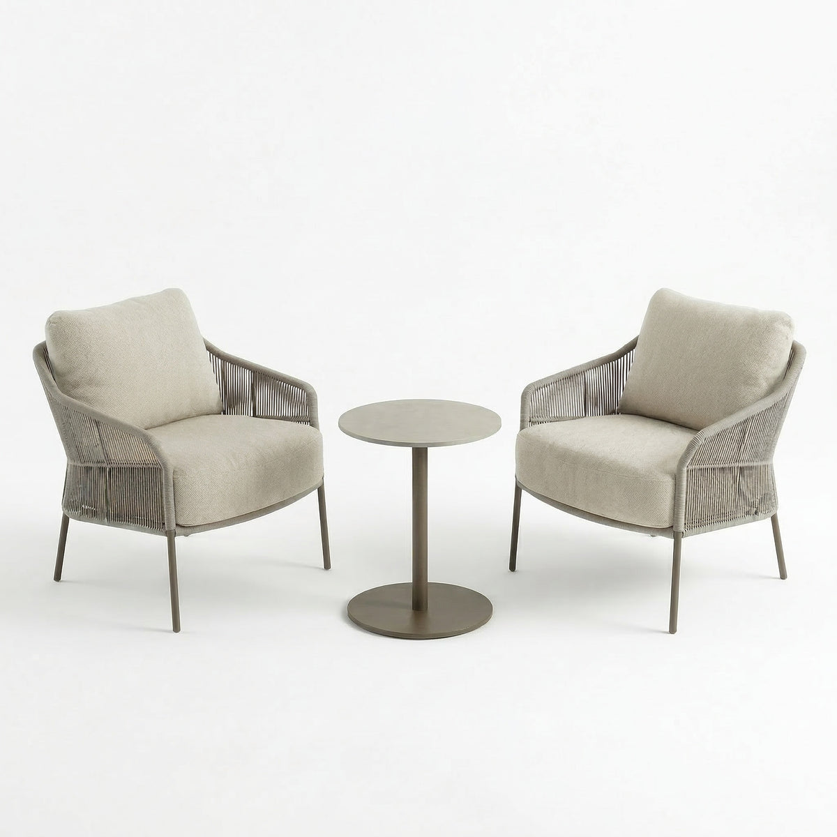 4 Seasons Outdoor Florence 2 Low Dining Seat CPT65cm Round Ceramic Bistro Table