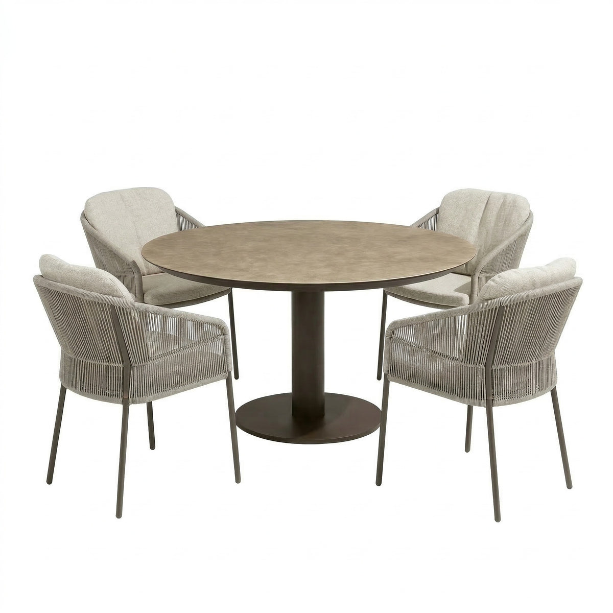 4 Seasons Outdoor Florence 4 Seat Sarah 120cm Round Ceramic Dining Table