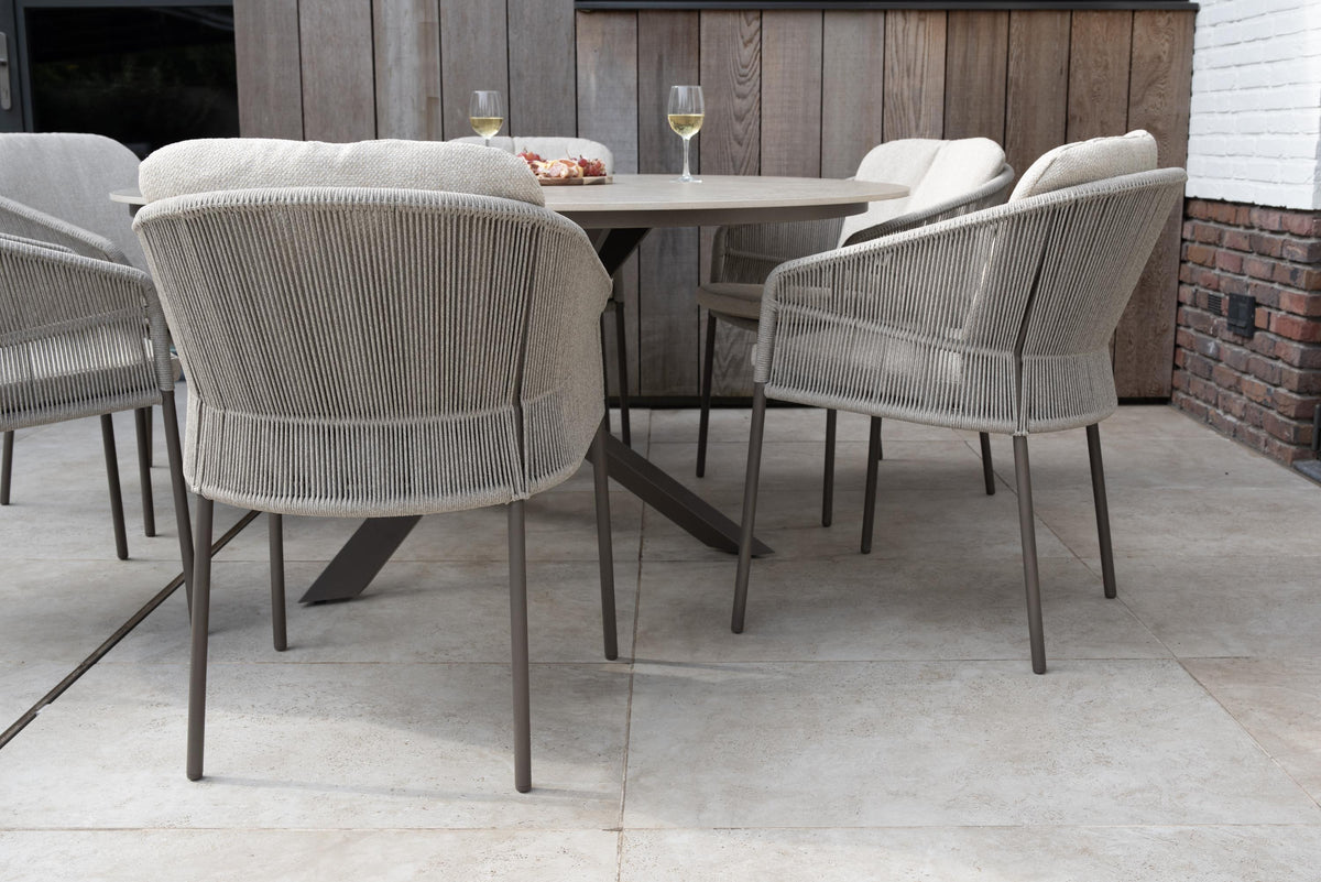 4 Seasons Outdoor Florence 2 Seat CPT60cm Round Ceramic Bistro Table