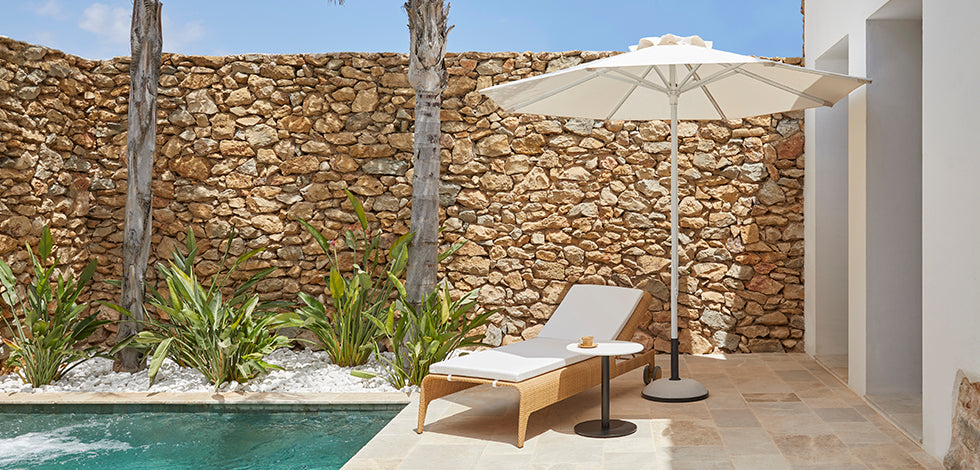 Beach Collection | Parasol umbrella | 200 x 200cm | Square base | Batyline fabric