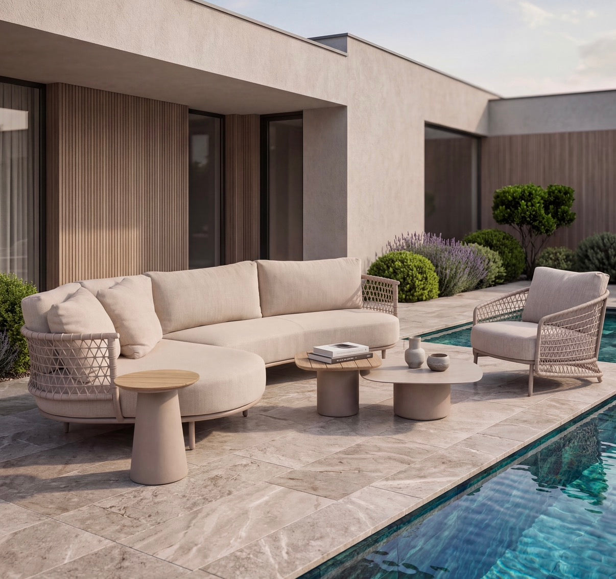 4 Seasons Outdoor Sardinia Luxury Lounge Set With Puccini Lounge Chair
