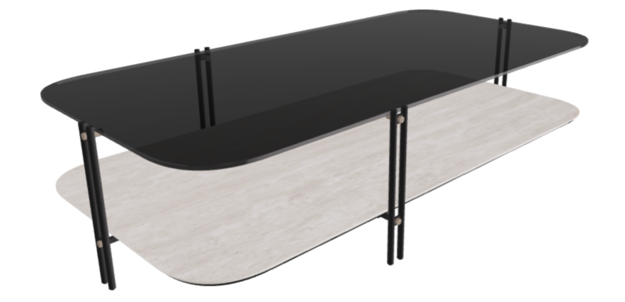 Cattelan Italia Biplane Rectangular Coffee Table