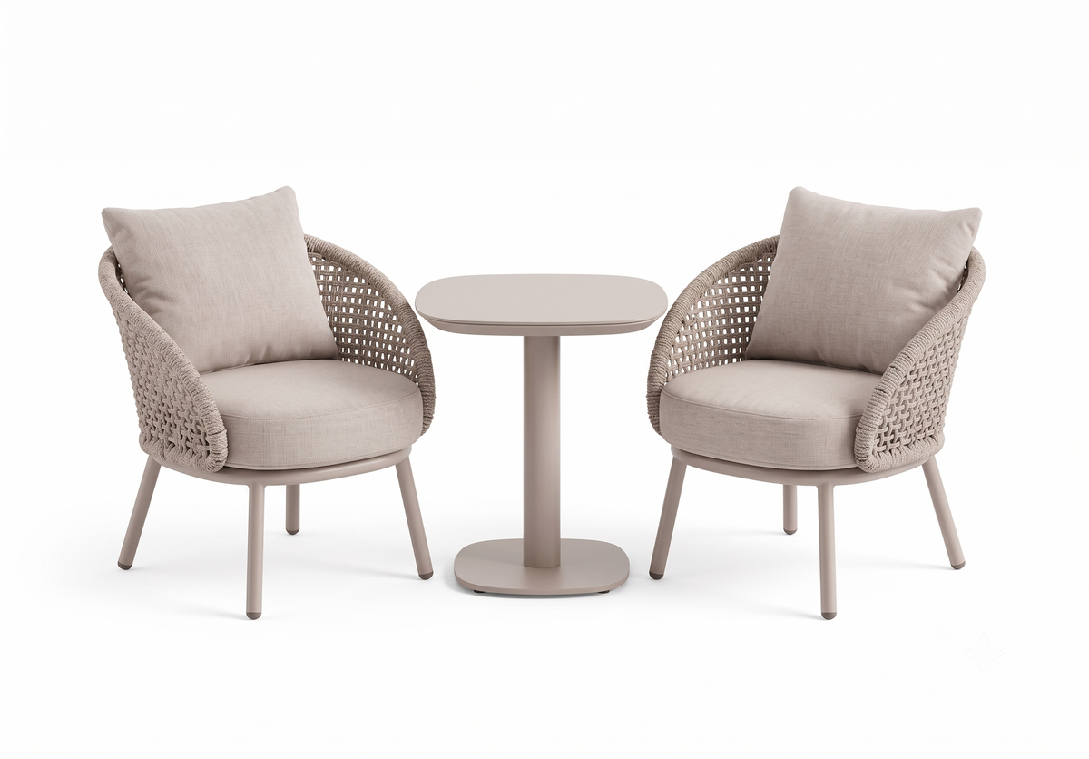 4 Seasons Outdoor Wave 2 Seat Paros HAT75cm Drum Ceramic Dining Table