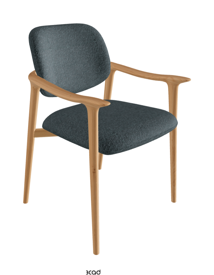Giselle Dining Armchair_Natural Ashwood_Fabric_B245
