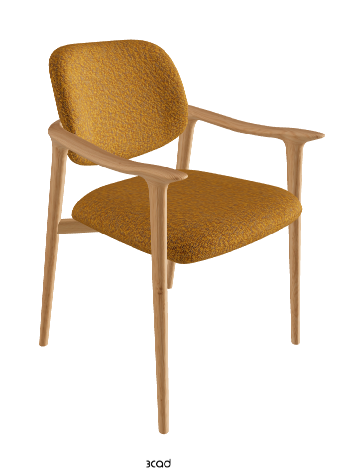 Giselle Dining Armchair_Natural Ashwood_Fabric_B247