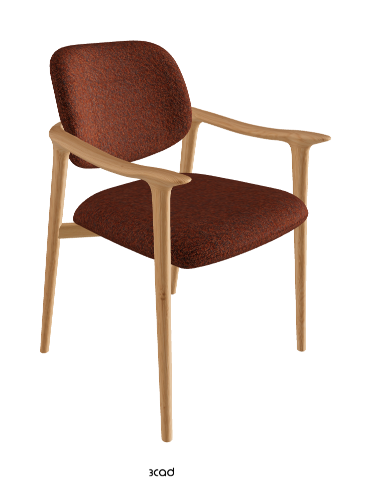 Giselle Dining Armchair_Natural Ashwood_Fabric_B248