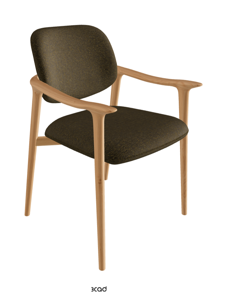 Giselle Dining Armchair_Natural Ashwood_Fabric_B249