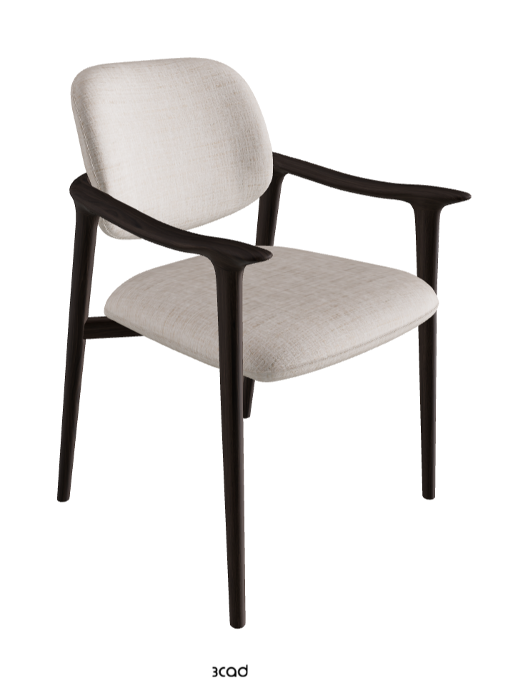 Giselle Dining Armchair_Burned Oak Stained Ashwood_Fabric_B610
