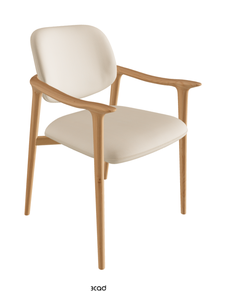 Giselle Dining Armchair_Natural Ashwood_Fabric_B920