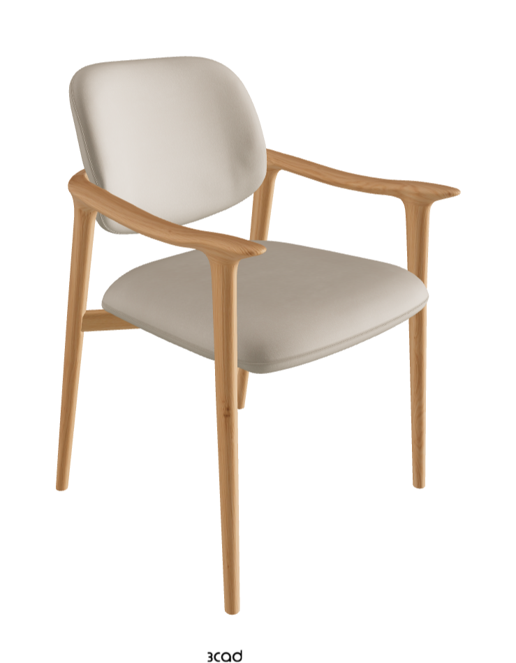 Giselle Dining Armchair_Natural Ashwood_Fabric_B921