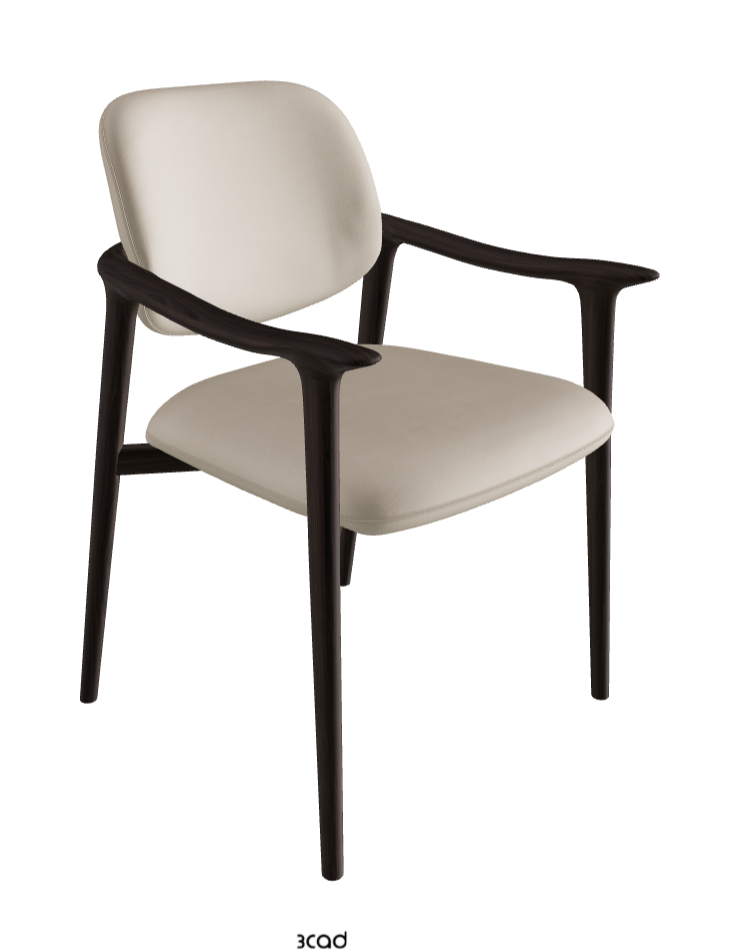 Giselle Dining Armchair_Burned Oak Stained Ashwood_Fabric_B921
