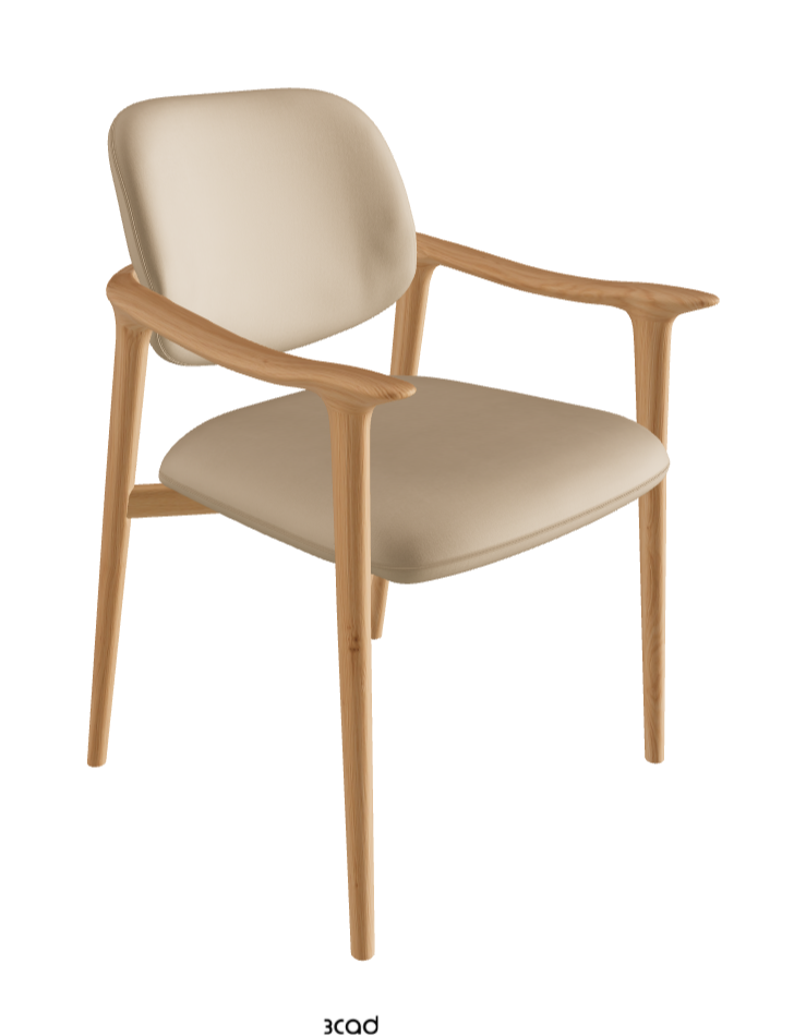 Giselle Dining Armchair_Natural Ashwood_Fabric_B922