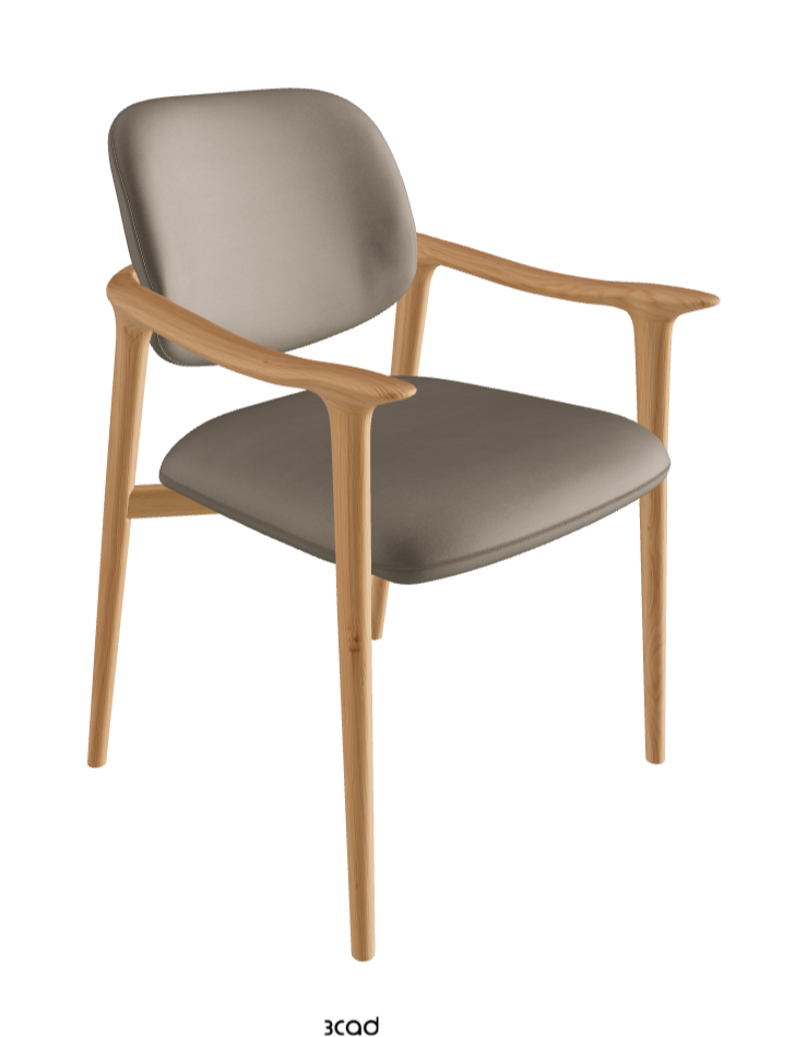 Giselle Dining Armchair_Natural Ashwood_Fabric_B924