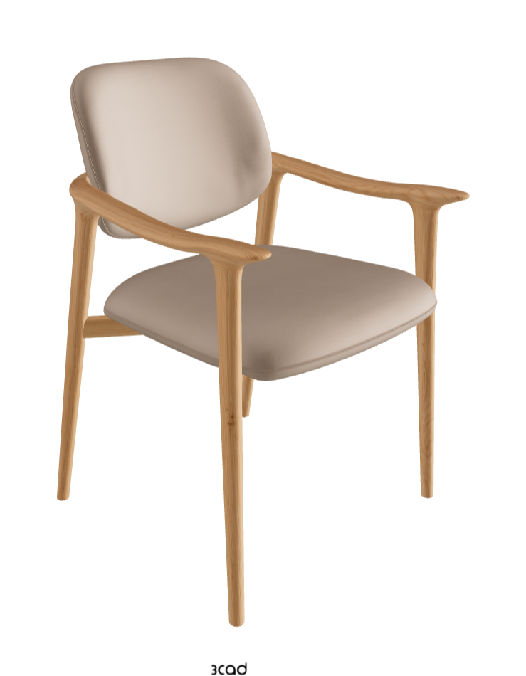 Giselle Dining Armchair_Natural Ashwood_Fabric_B926