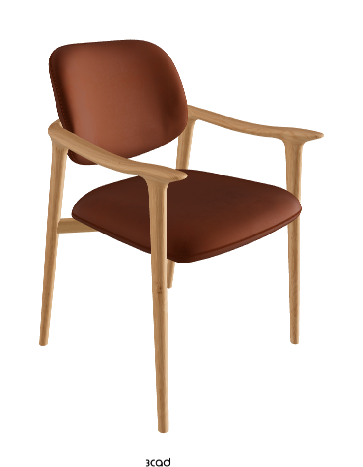 Giselle Dining Armchair_Natural Ashwood_Fabric_B930