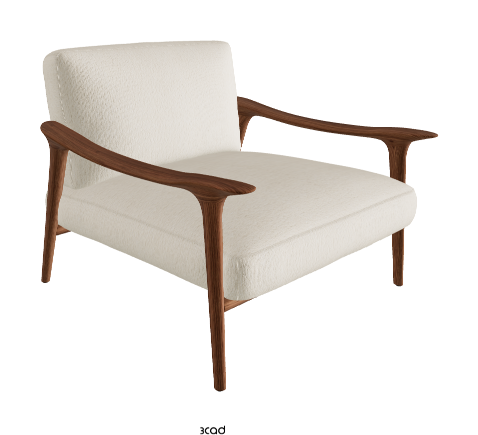 Giselle Lounge Armchair_Canaletto Walnut Stained Ashwood_Fabric_B240