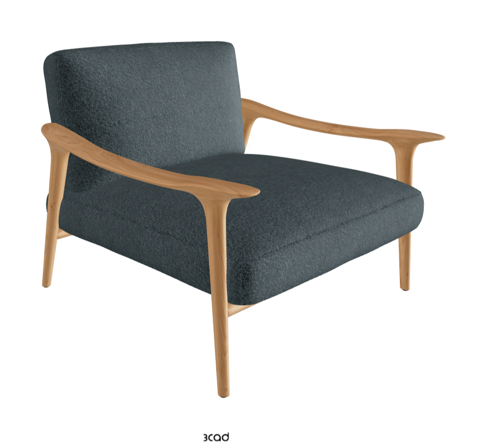 Giselle Lounge Armchair_Natural Ashwood_Fabric_B245