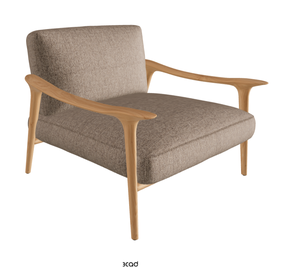 Giselle Lounge Armchair_Natural Ashwood_Fabric_B731