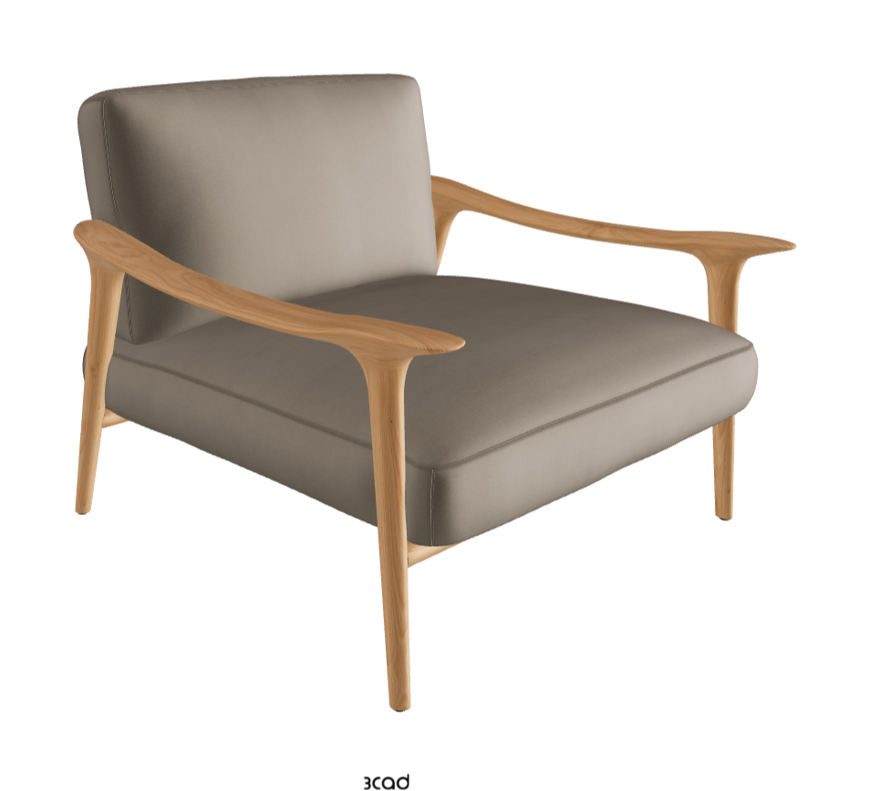Giselle Lounge Armchair_Natural Ashwood_Fabric_B924