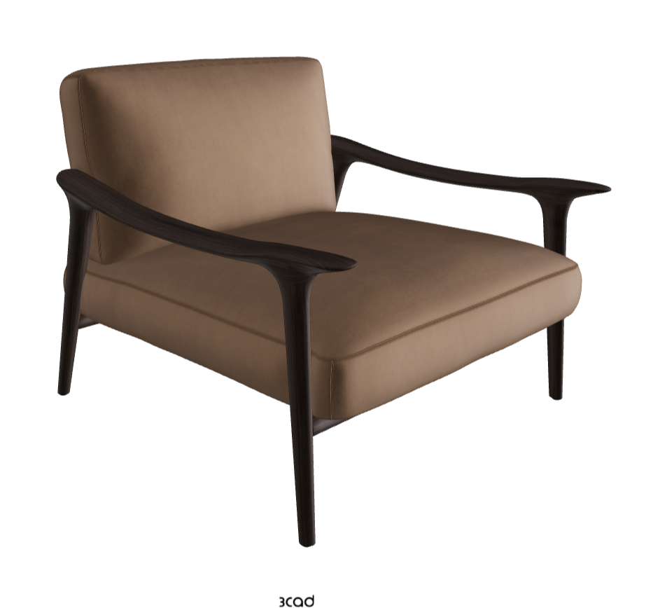 Giselle Lounge Armchair_Burned Oak Stained Ashwood_Fabric_B925