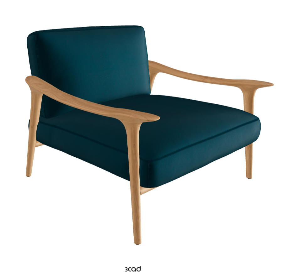 Giselle Lounge Armchair_Natural Ashwood_Fabric_B928