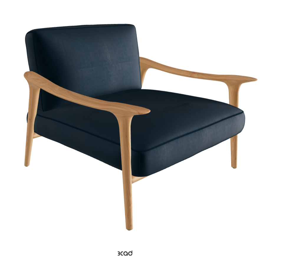 Giselle Lounge Armchair_Natural Ashwood_Fabric_B929