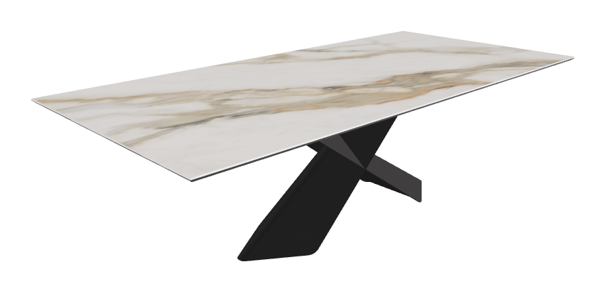 Glossy Borghini Calacatta Black Embossed