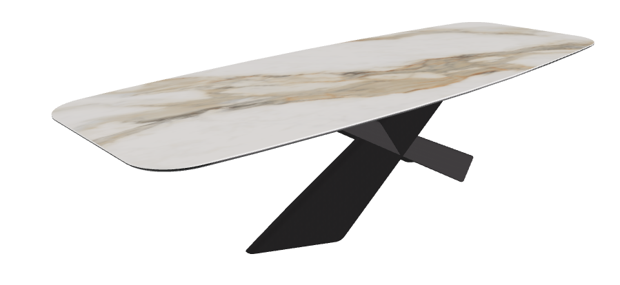 Glossy Borghini Calacatta Black Embossed