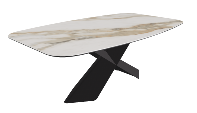 Glossy Borghini Calacatta Black Embossed