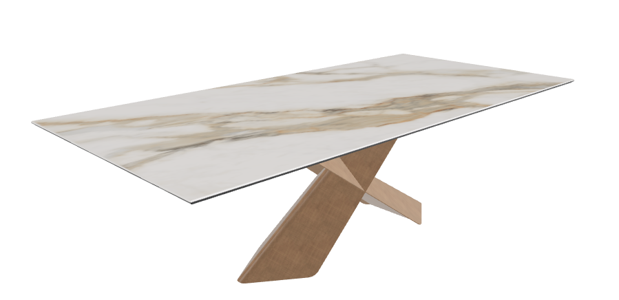 Glossy Borghini Calacatta Brushed Bronze..