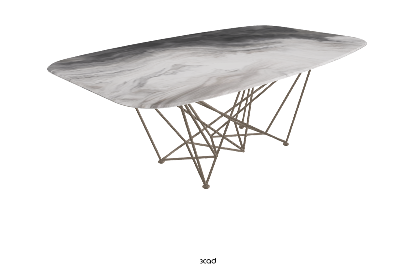 Cattelan Italia Gordon Crystalart Rectangular & Barrel-Shaped Dining Table
