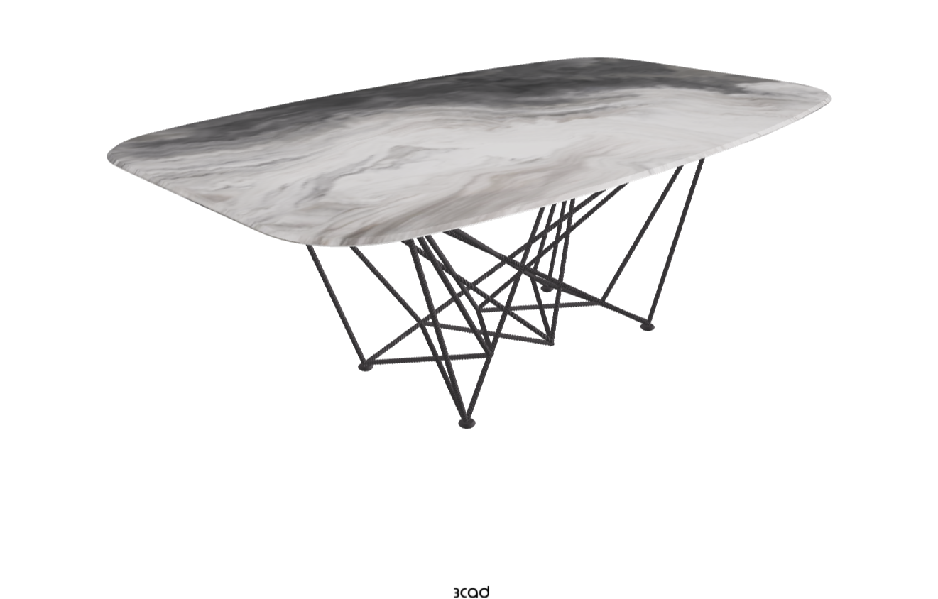 Cattelan Italia Gordon Crystalart Rectangular & Barrel-Shaped Dining Table