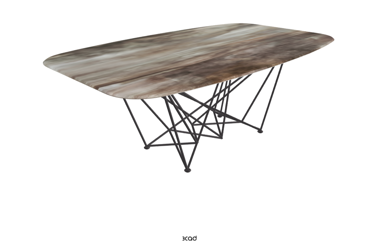 Cattelan Italia Gordon Crystalart Rectangular & Barrel-Shaped Dining Table