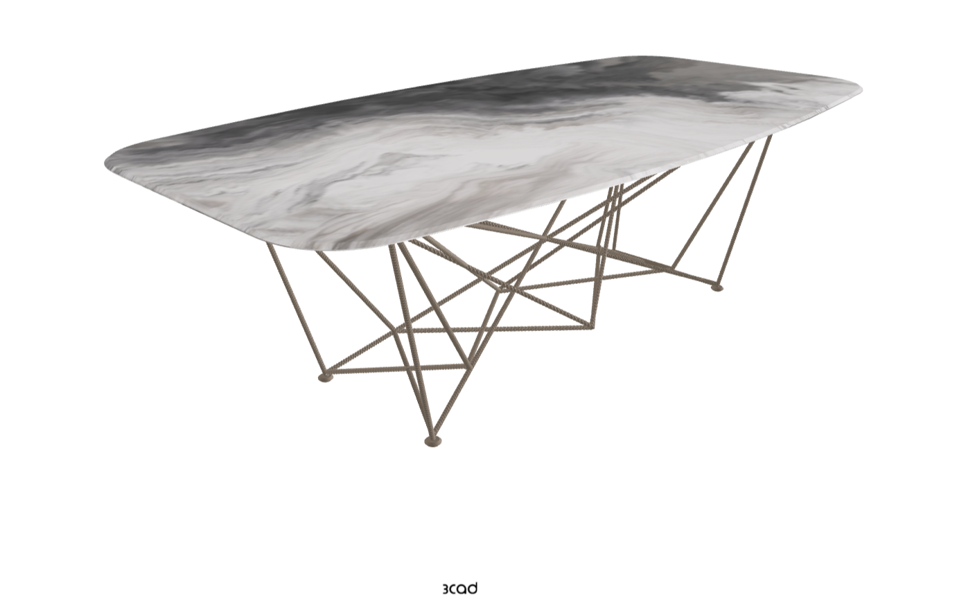 Cattelan Italia Gordon Crystalart Rectangular & Barrel-Shaped Dining Table
