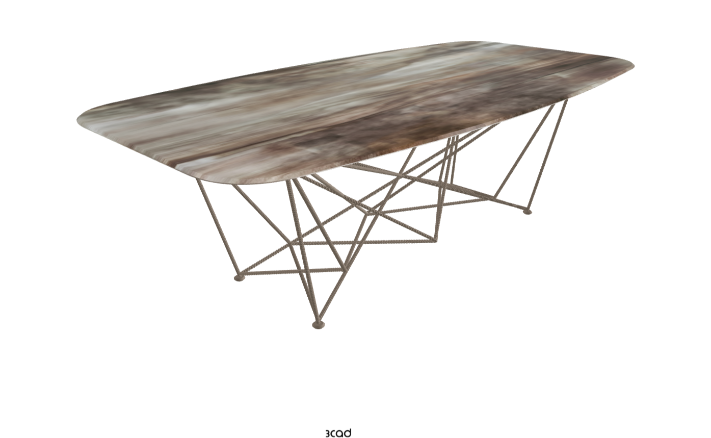 Cattelan Italia Gordon Crystalart Rectangular & Barrel-Shaped Dining Table