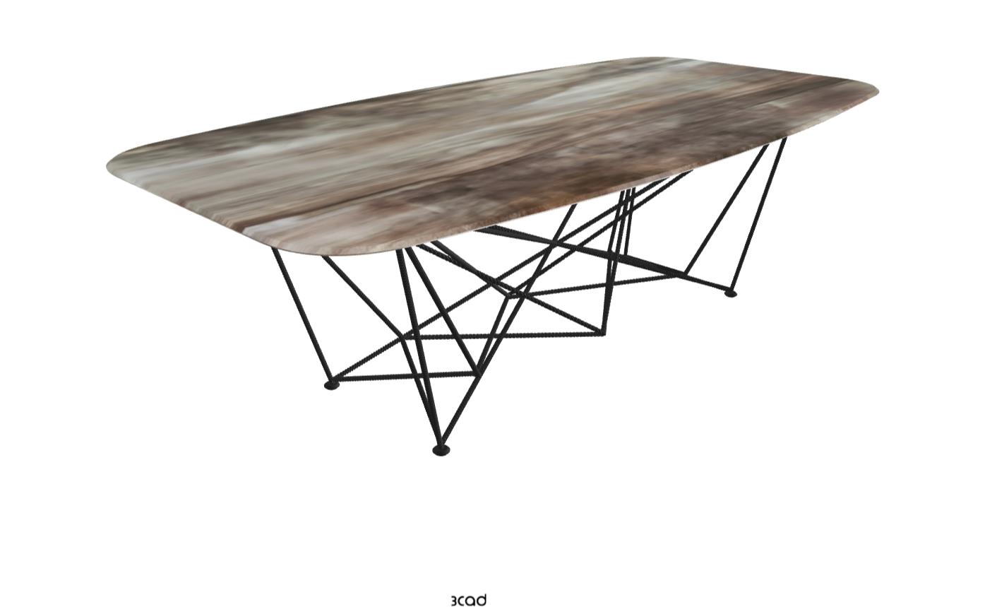 Cattelan Italia Gordon Crystalart Rectangular & Barrel-Shaped Dining Table