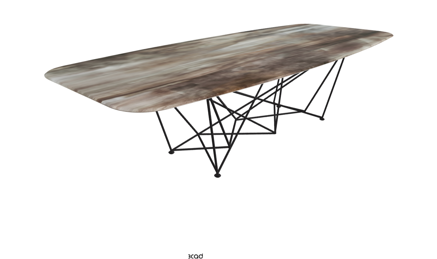 Cattelan Italia Gordon Crystalart Rectangular & Barrel-Shaped Dining Table