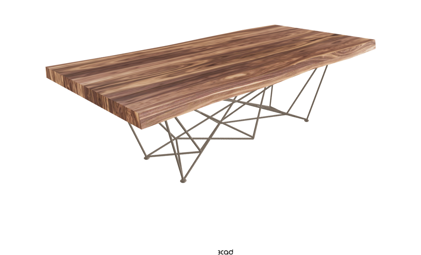 Cattelan Italia Gordon Deep Wood Live Edged Dining Table