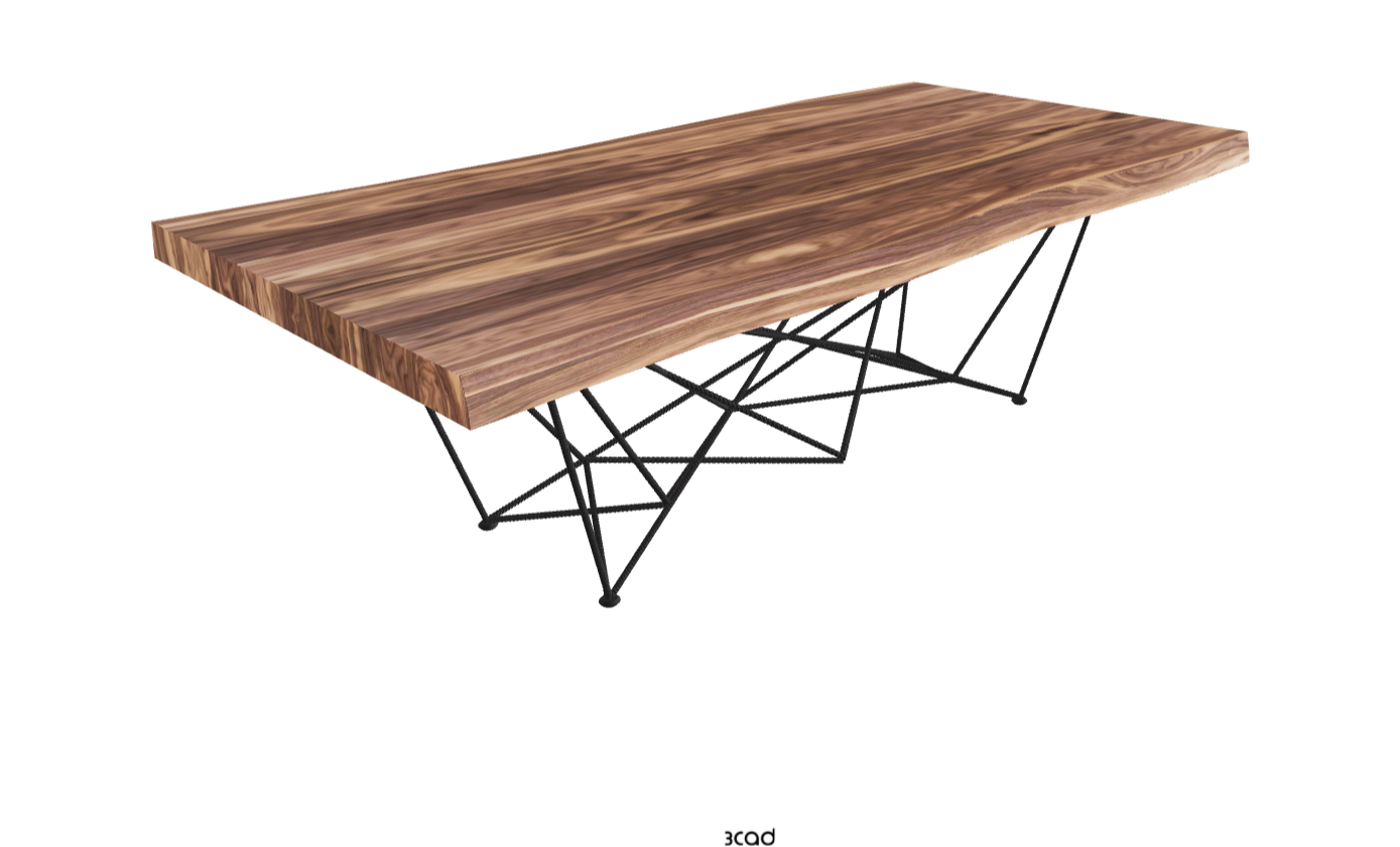 Cattelan Italia Gordon Deep Wood Live Edged Dining Table