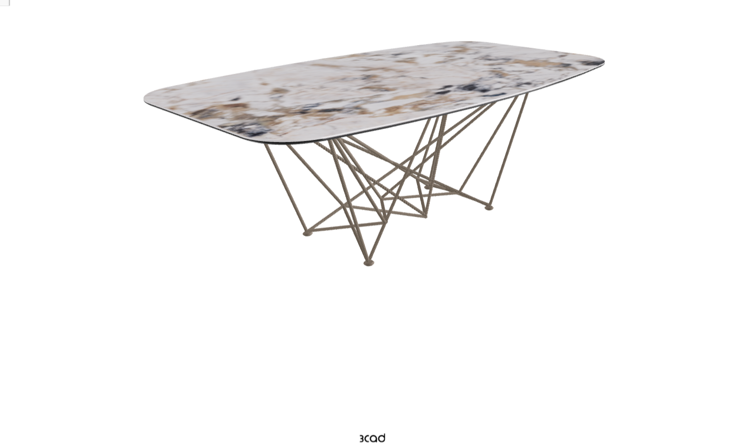 Cattelan Italia Gordon Keramik Biscuit & Polygon Shaped Dining Table