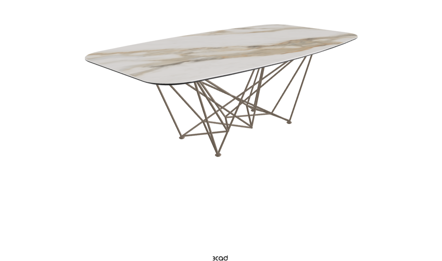 Cattelan Italia Gordon Keramik Biscuit & Polygon Shaped Dining Table