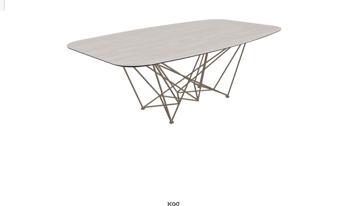 Cattelan Italia Gordon Keramik Biscuit & Polygon Shaped Dining Table
