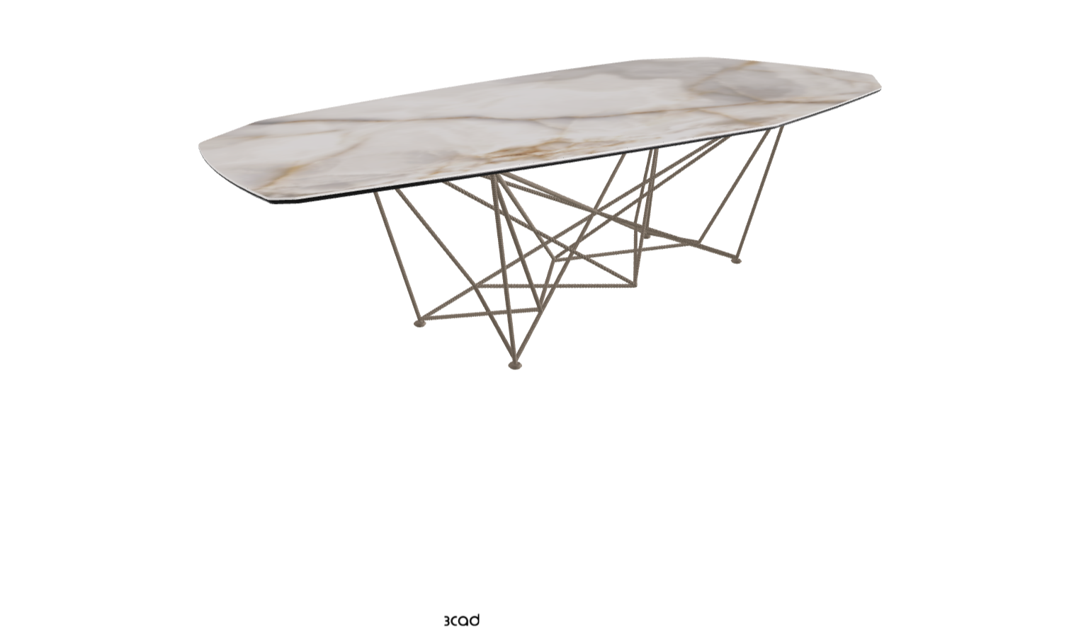 Cattelan Italia Gordon Keramik Biscuit & Polygon Shaped Dining Table