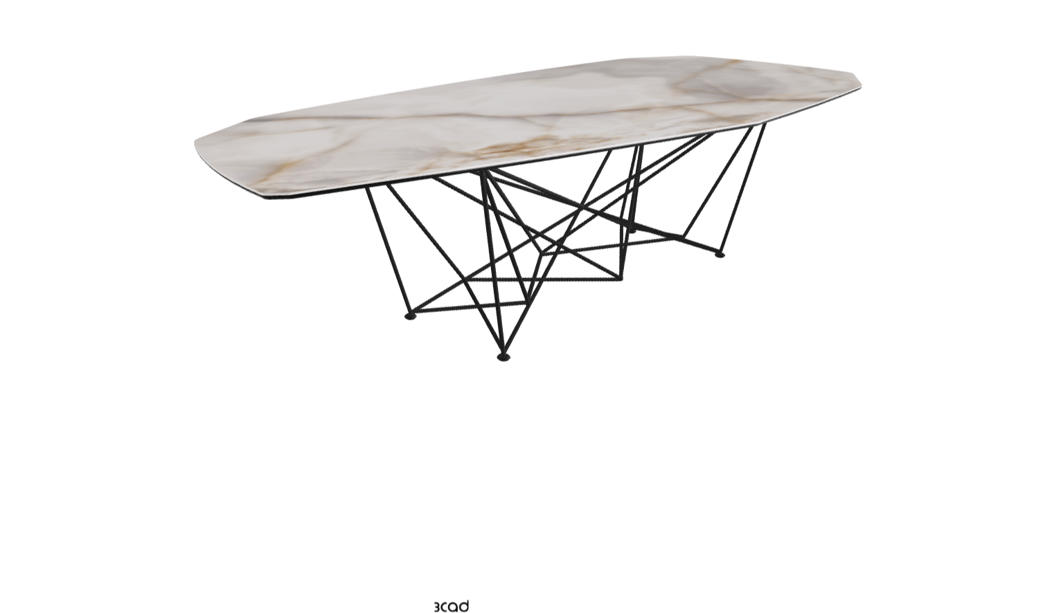 Cattelan Italia Gordon Keramik Biscuit & Polygon Shaped Dining Table