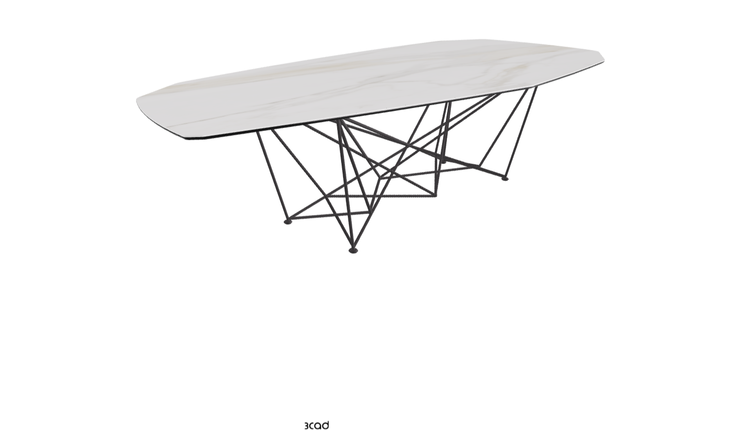 Cattelan Italia Gordon Keramik Biscuit & Polygon Shaped Dining Table
