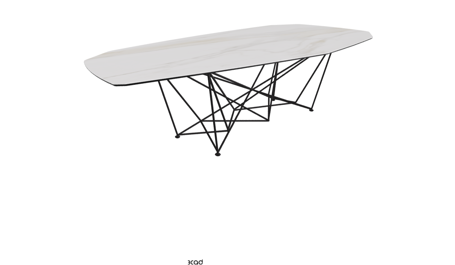 Cattelan Italia Gordon Keramik Biscuit & Polygon Shaped Dining Table