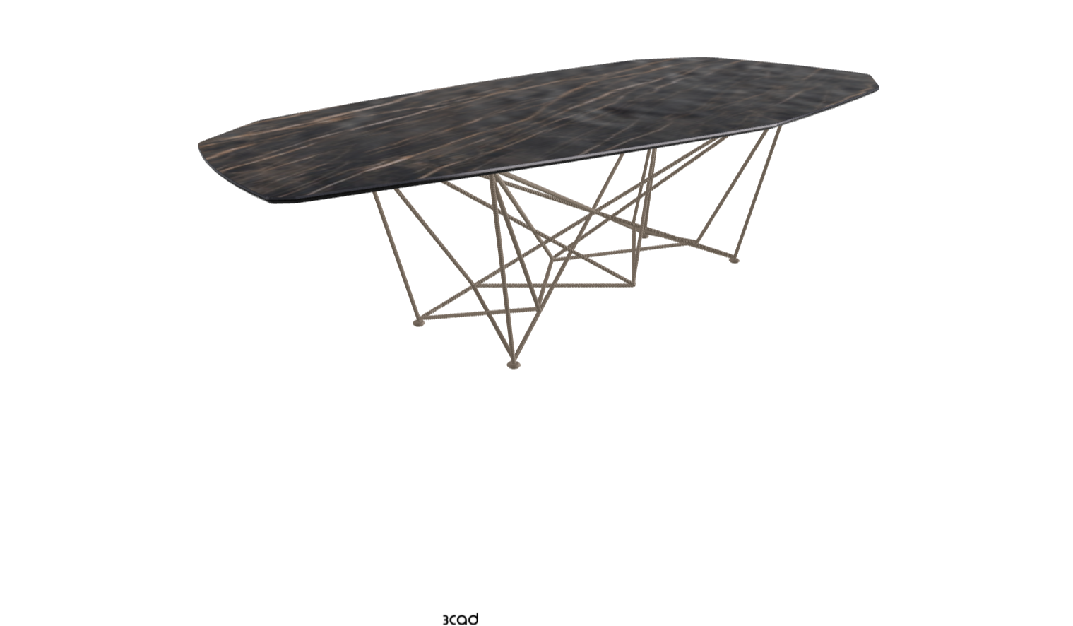 Cattelan Italia Gordon Keramik Biscuit & Polygon Shaped Dining Table